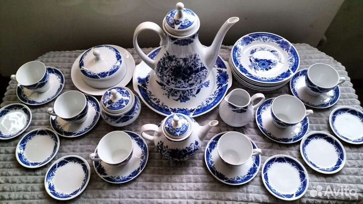 Чайно кофейный сервиз Германия антиквариат