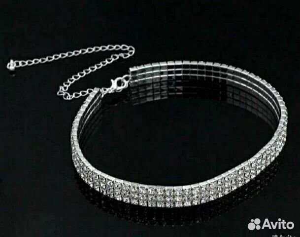 Колье и браслет со стразами