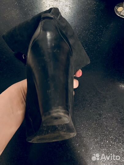 Ecco Сапоги женские зимние замшевые 39,5