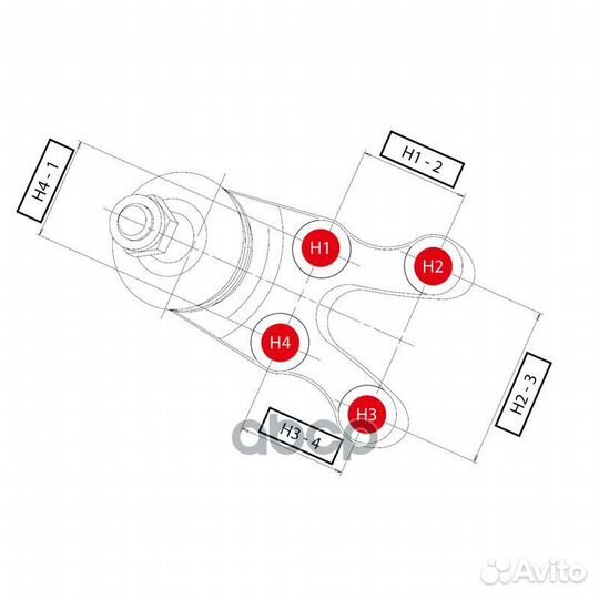 Опора шаровая нижняя замена cbmz-43 Mazda BT50