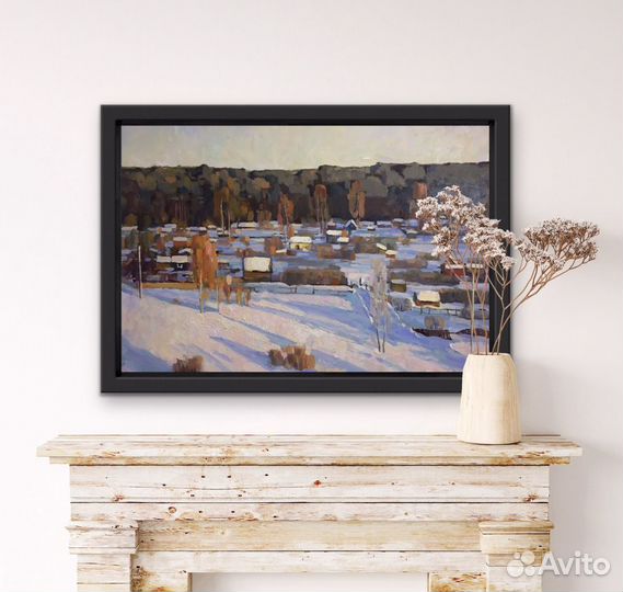Картина зимний пейзаж