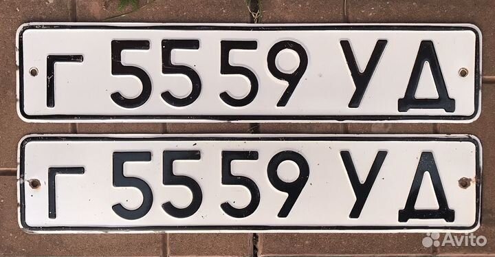 Комплект оригинальных советских номеров на авто