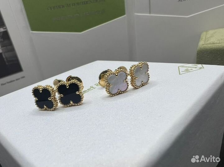 Серьги Пусеты Van Cleef