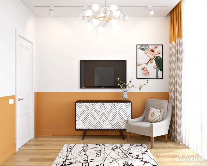 Яркий дизайн проект квартиры или дома