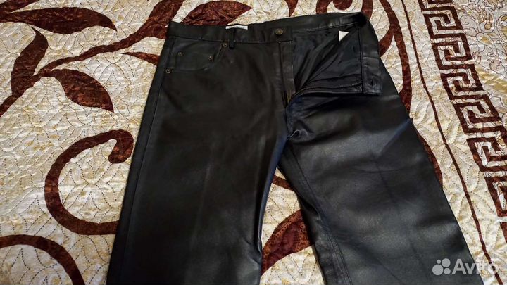 Брюки кожаные
