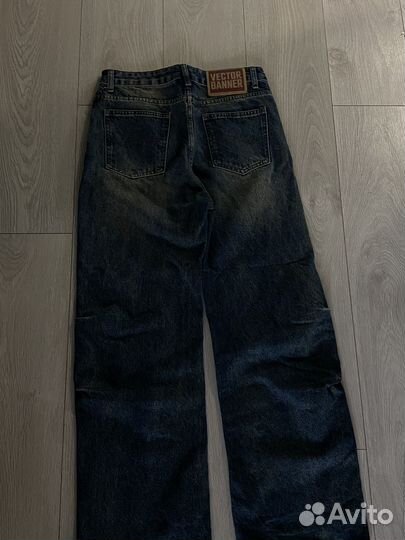 Джинсы широкие с высокой посадкой, винтаж, у2к