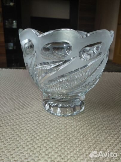 Ваза конфетница хрустальная