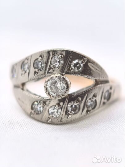 Золотое кольцо СССР с бриллиантами 583/4.9/17