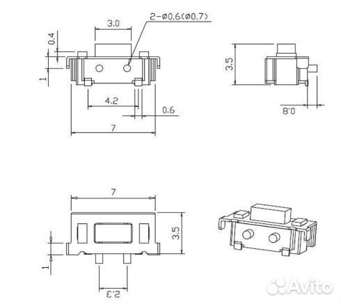Кнопки для брелока сигнализации Starline, Томагавк