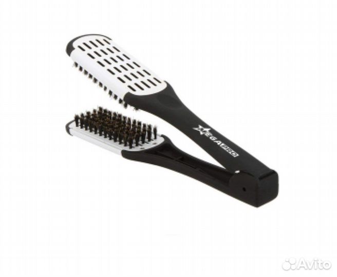 Расчёска с зажимом и ворсом Megapro