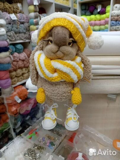 Мягкая игрушка заяц ручная работа