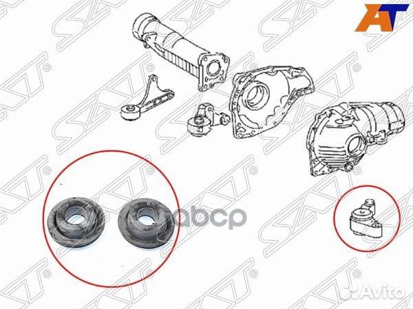 Сайлентблок левой опоры дифференциала (Комплект