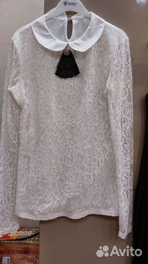 Блузка белая для девочек 12 лет