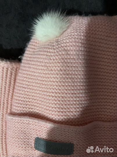 Шапка для девочки (комплект: шапка+шарф)