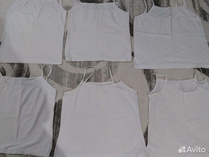 Школьные блузки, маечки, бюстики на девочку 9-13 л