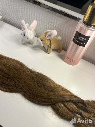 Волосы натуральные русые 45см для наращивания