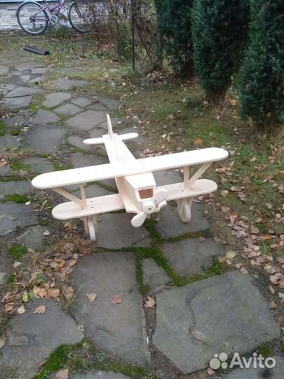 Фото реквизиты Деревянный самолёт большой