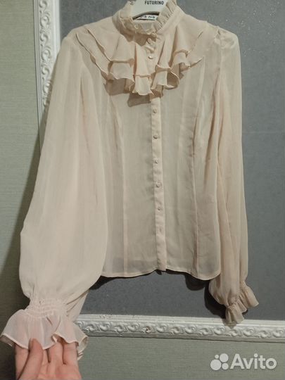 Блузка женская 42 бежевая