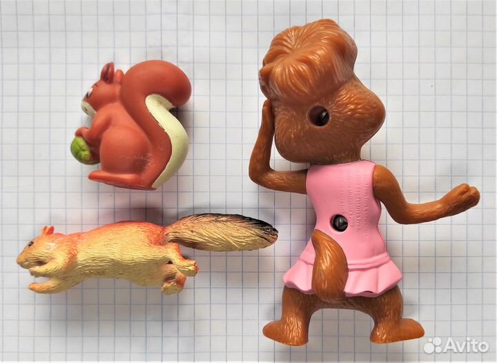 Фигурки белочек 3шт