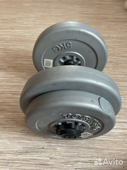 Гантель наборная с дисками Torneo, 15 кг