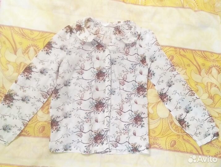 Блузка для девочки 4-6 лет с совами