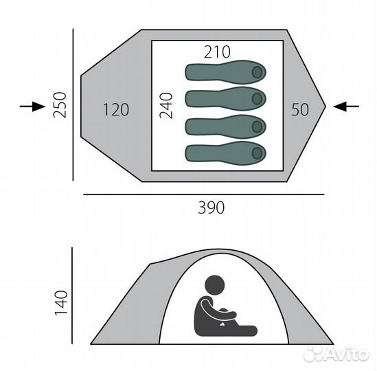 Палатка BTrace Canio 4