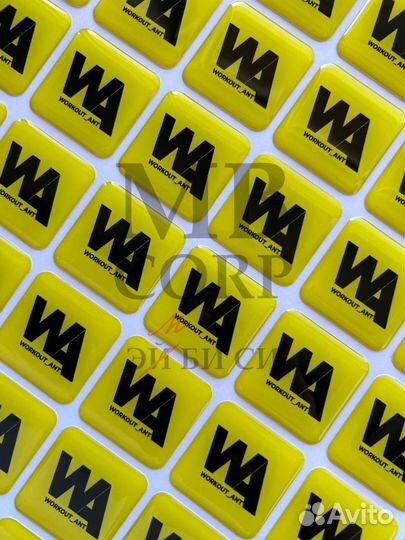 3D стикеры с логотипом оптом