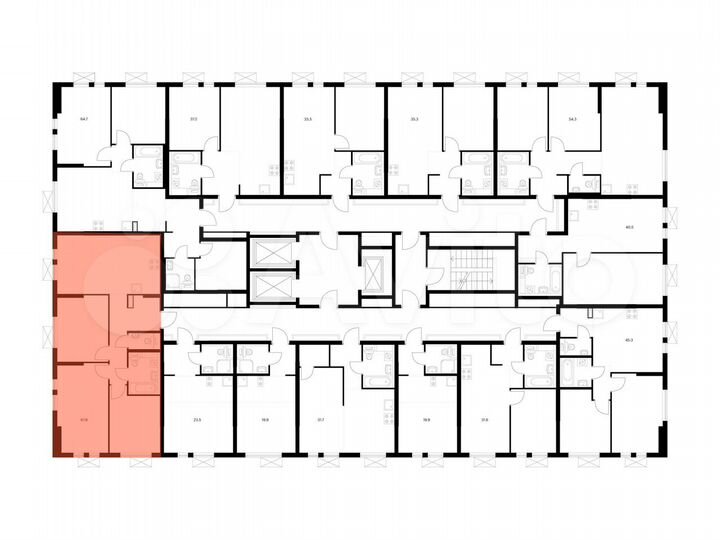 3-к. квартира, 67,8 м², 19/25 эт.