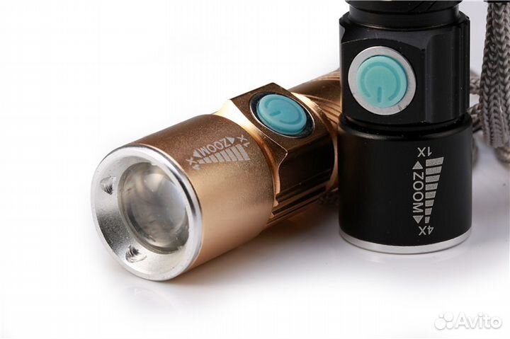 Вело фонарь с зарядкой от USB и зумом. Новый