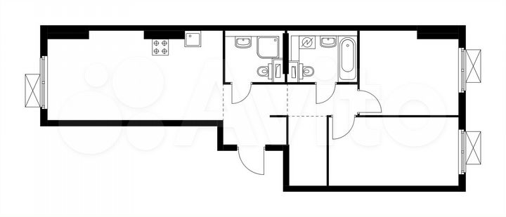 2-к. квартира, 61,3 м², 15/25 эт.