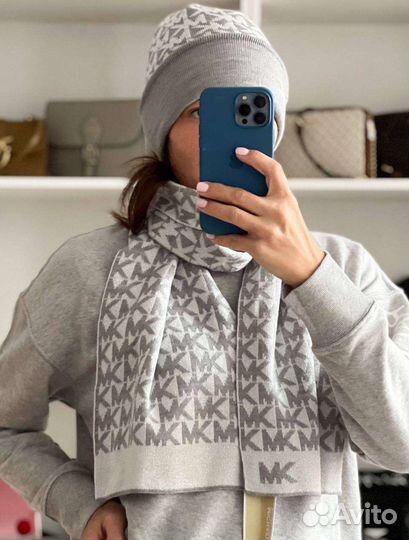 Женский Набор шапка шарф Michael Kors 2в1 оригинал