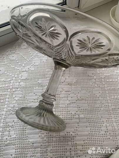 Ваза для фруктов на ножке СССР