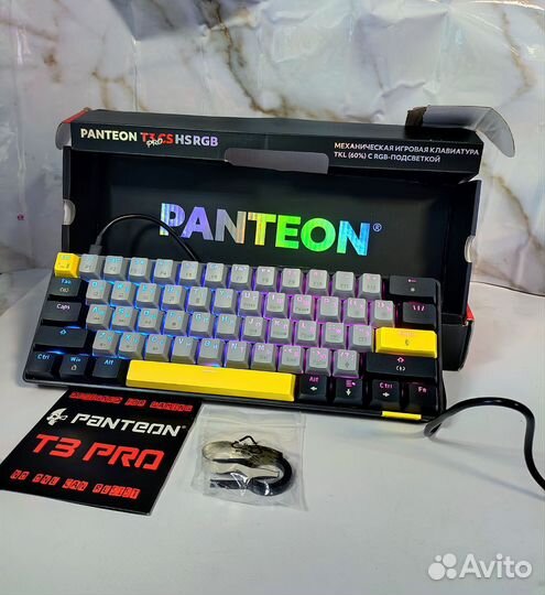 Новая игровая клава panteon T3 CS HS RB White