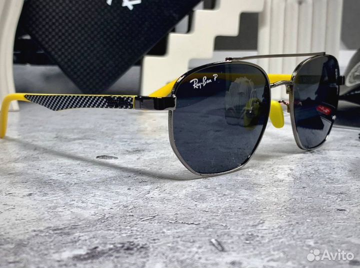 Очки Ray Ban Aviator желтые