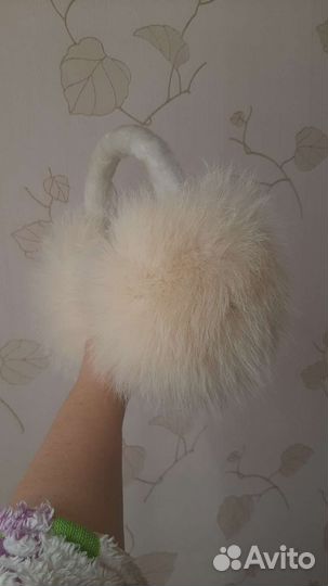 Меховые наушники натуральный мех