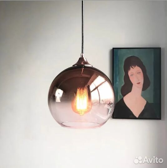 Подвесной светильник APP313-1CP розовое золото