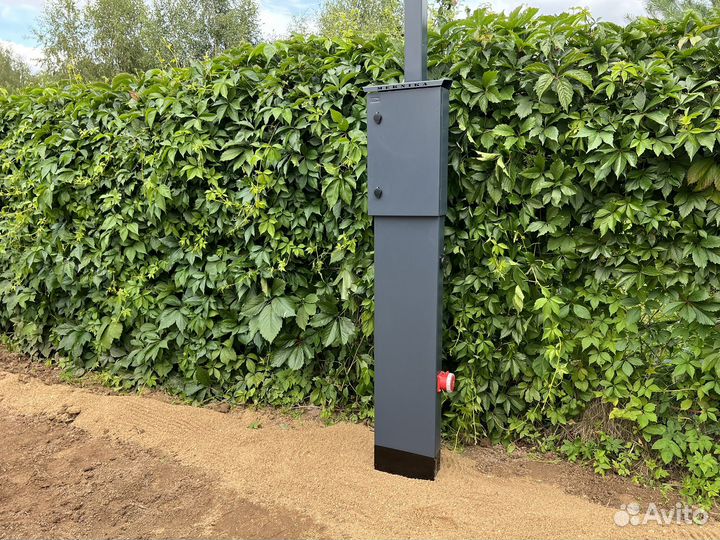 Трубостойка, подключение электричества