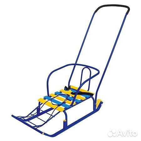 Санки Ника Тимка 5 Комфорт с колесом Синий Т5К