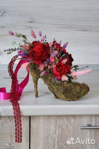 Необычный букет из сухоцветов