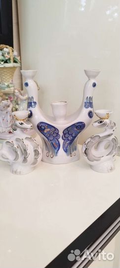 Фарфоровые подсвечники цена за все 3 шт