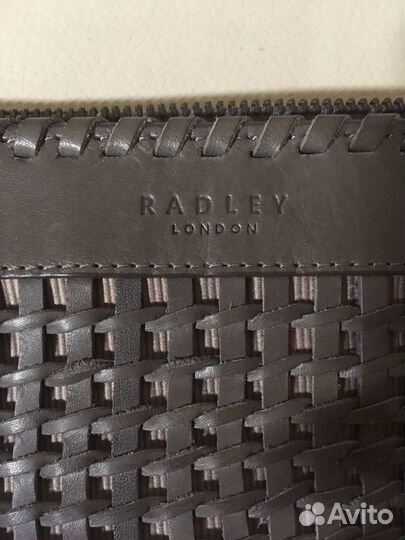 Клатч Radley новый серый нат кожа