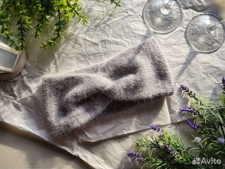 Повязка на голову из пуха норки