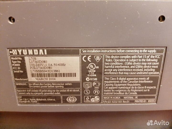 Монитор hyundai