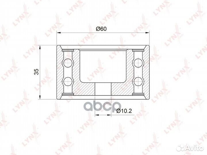 Ролик обводной ремня грм PB3033 lynxauto