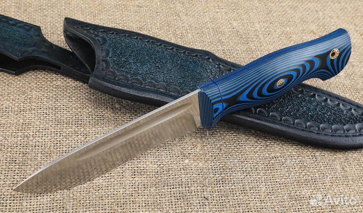 Нож Амур Sandvik 12C27 с долом, рукоять микарта си