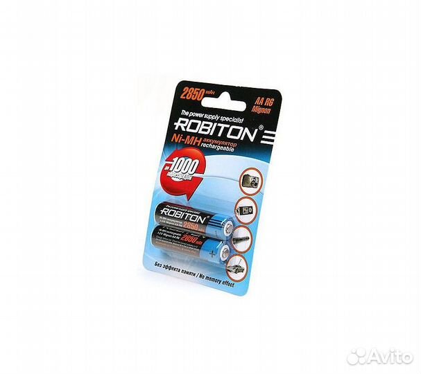 Аккумулятор robiton R6 (AA) Ni-MH 2850mAh блистер