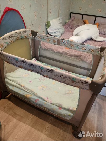Детская кроватка манеж