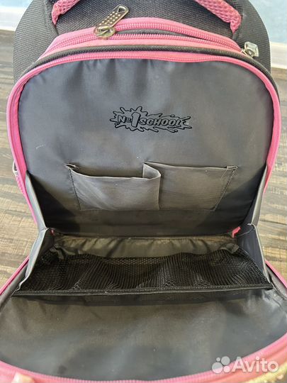 Рюкзак для девочки №1 School розовый с пайетками