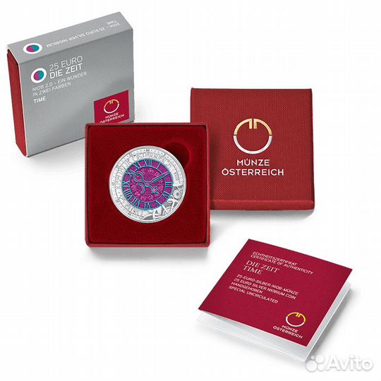 Австрия 25 евро Время 2016 NGC MS70