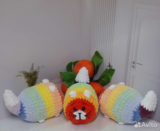 Мягкая игрушка кот батон ручной работы